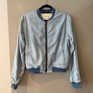 rag & bone Light Blue Bomber Jacket